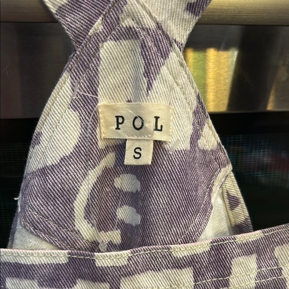 NWT POL Purple and White Text Print Jumpsuit - Picture 2 of 10